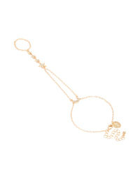 Gold Diamante Star Celestial Layered Hand Chain - link has visual effect only