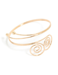 Gold Double Swirl Arm Cuff - link has visual effect only