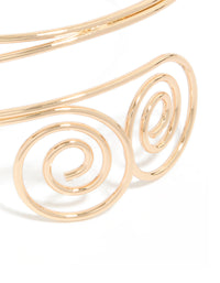 Gold Double Swirl Arm Cuff - link has visual effect only