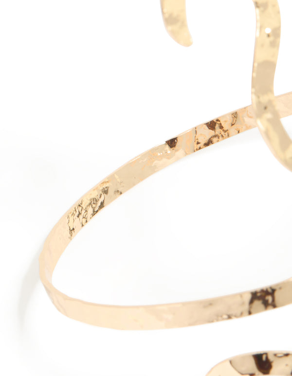 Gold Snake Swirl Arm Cuff