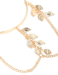 Gold Chain & Shells Arm Cuff - link has visual effect only