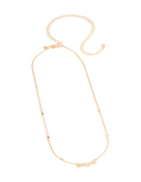 Gold Babygirl Text Waist Chain - link has visual effect only