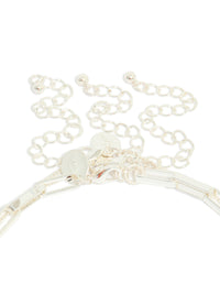 Silver Plated Disc & Chain Layered Necklace - link has visual effect only