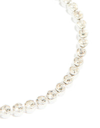 Silver Plated Diamante Tennis Bracelet - link has visual effect only