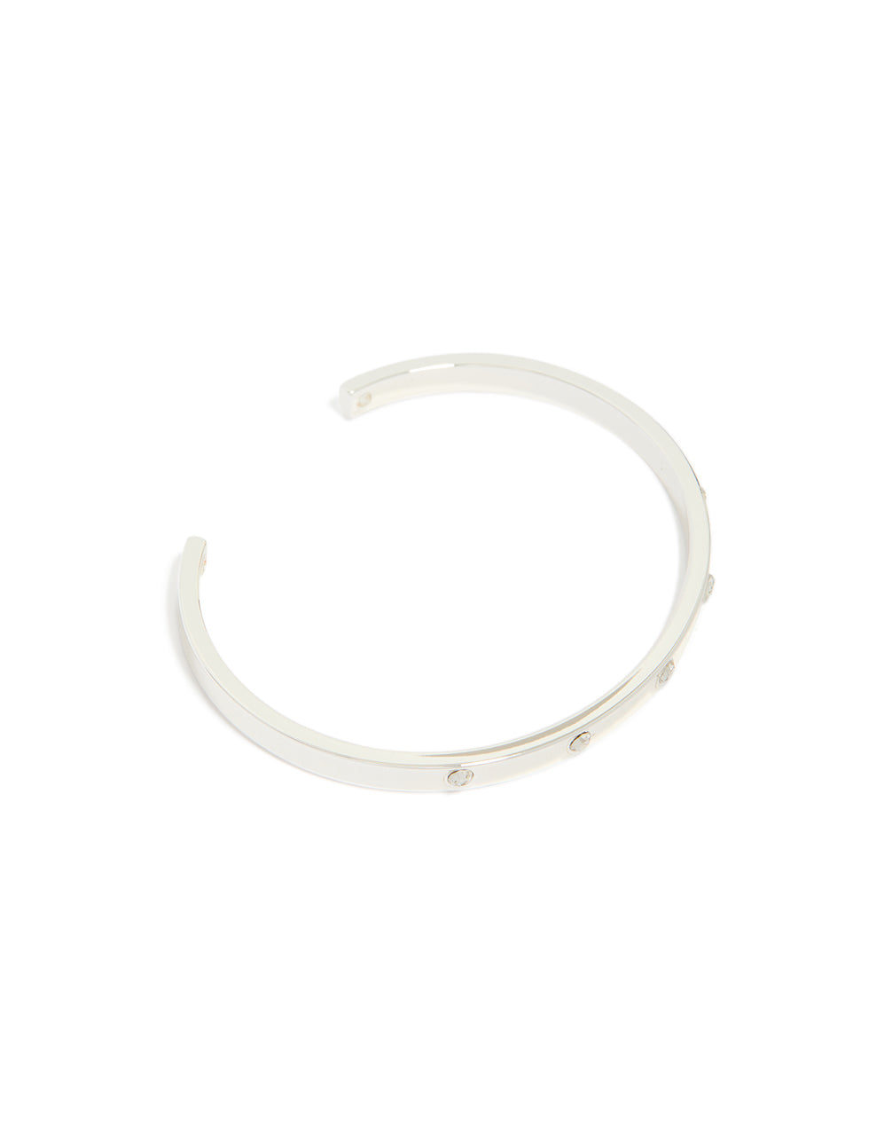 Featuring silver plated diamante wrist cuff with statement style front view