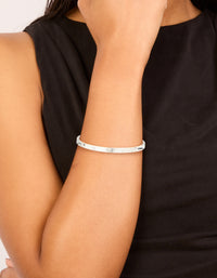Silver Plated Diamante Wrist Cuff - link has visual effect only