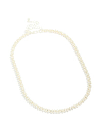 Silver Plated Pearl  Fireball Pearl Necklace - link has visual effect only