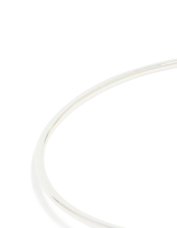 Silver Plated Cubic Zirconia Floating Wrap Around Bangle