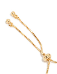 Gold Plated Cubic Zirconia Mini Tennis Toggle Bracelet - link has visual effect only