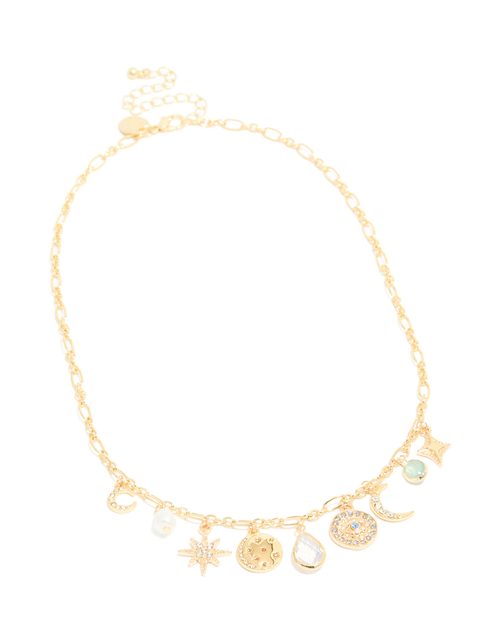 Gold Plated Celestial Charms Necklace