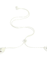 Silver Plated Molten & Freshwater Pearl Adjustable Necklace - link has visual effect only