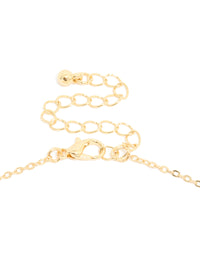 Gold Plated Cubic Zirconia Flower Charm Necklace - link has visual effect only