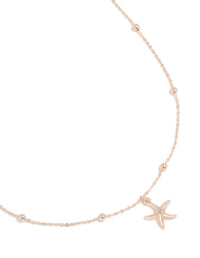 Rose Gold Starfish Pendant Necklace - link has visual effect only