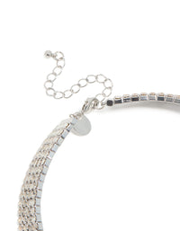 Silver Diamante Choker Necklace - link has visual effect only
