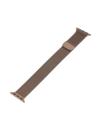 Brown Coated Stainless Steel Mesh Watch Strap 38/40/41 mm - link has visual effect only