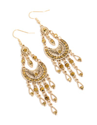 Gold Boho Dangly Drop Earrings - link has visual effect only