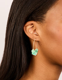 Gold & Green Acrylic Drop & Hoop Earrings 3-Pack - link has visual effect only