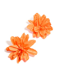 Orange Paper Flower Petal Earrings - link has visual effect only