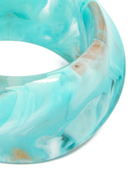 Light Blue Acrylic Marbled Bangle - link has visual effect only