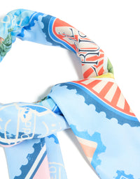 Blue Fabric 'Paradise' Vacation Print Scarf - link has visual effect only