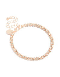 Rose Gold Plated Diamante Fireball Bracelet - link has visual effect only