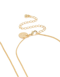 Discover angel wing and diamante cross necklaces in a 2-pack, designed with gold plated material, pendant feature clasp detail view - link has visual effect only