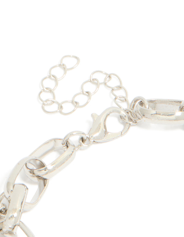Silver Multi Charm Bracelet