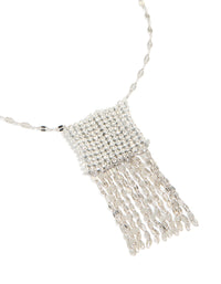 Silver Diamante Bag Necklace - link has visual effect only
