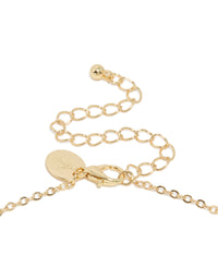 Gold Plated Blue Cubic Zirconia Oval Stone Necklace - link has visual effect only