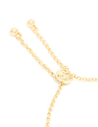 Gold Plated Aqua Cubic Zirconia Large Toggle Bracelet - link has visual effect only