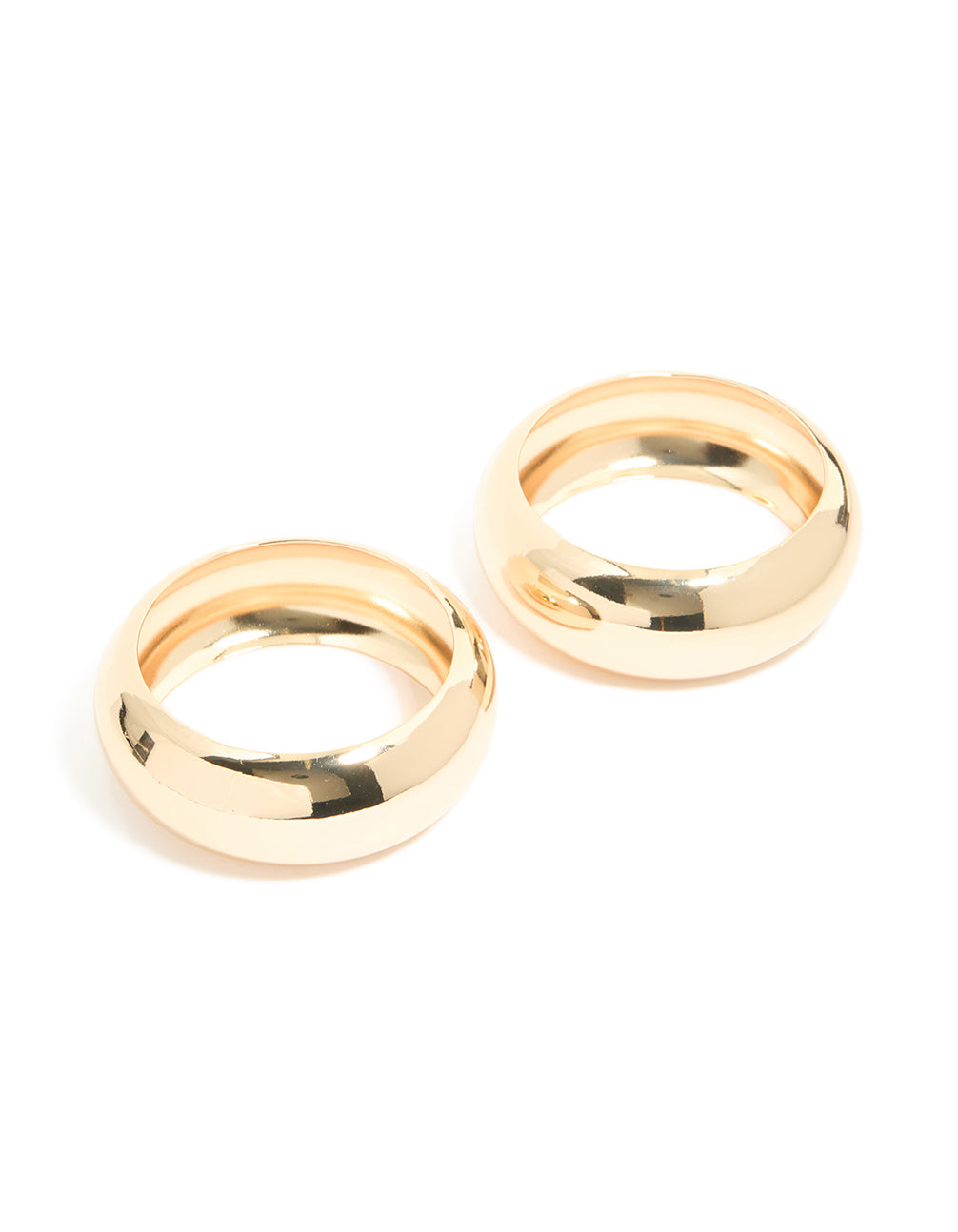 Gold Oversized Bangles 2-Pack
