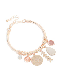 Rose Gold Festival Charm Bangle - link has visual effect only