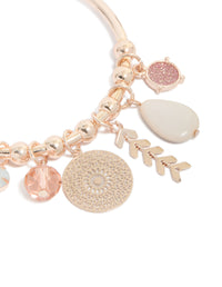 Rose Gold Festival Charm Bangle - link has visual effect only