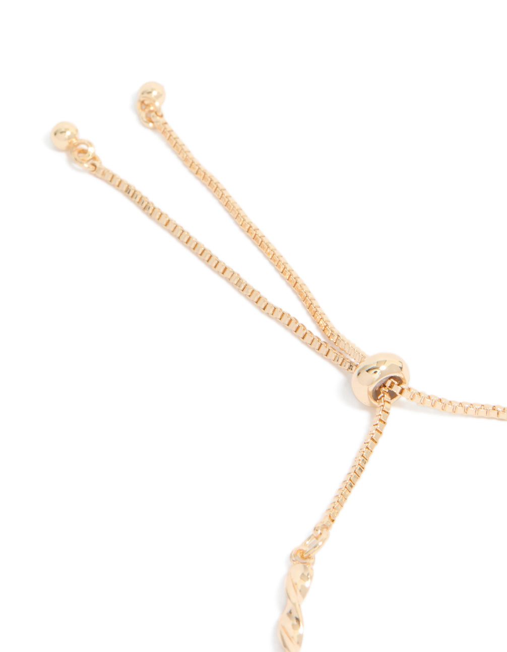 Gold Twisted Chain Celestial Charm Toggle Bracelet