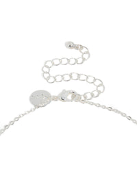 Silver Plated Thin Cubic Zirconia Letter K Necklace - link has visual effect only