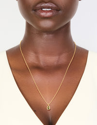 Gold Plated August Birthstone Necklace - link has visual effect only