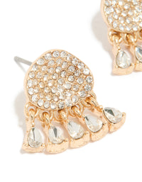 Gold Diamante Jellyfish Stud Earrings - link has visual effect only