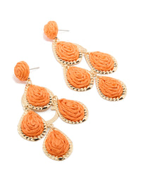 Orange Paper Teardrop Earrings - link has visual effect only