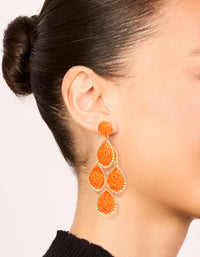 Orange Paper Teardrop Earrings - link has visual effect only
