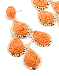 Orange Paper Teardrop Earrings - link has visual effect only