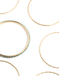 Gold & Blue Glitter Bangles 21-Pack - link has visual effect only