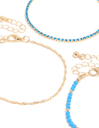 Gold Cord & Beaded Celestial Bracelets 4-Pack - link has visual effect only