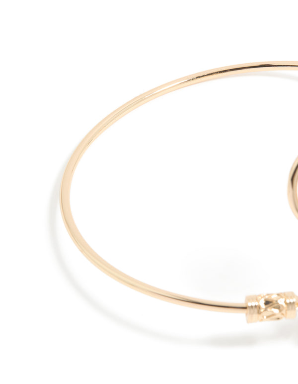 Gold Celestial & Swirl Arm Cuff