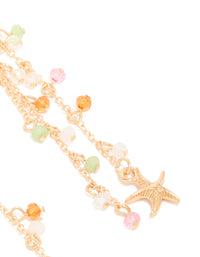 Gold Jellyfish Beaded Fish Hook Earrings - link has visual effect only