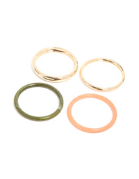 Gold & Mixed Acrylic Bangles 4-Pack - link has visual effect only
