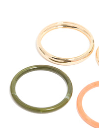 Gold & Mixed Acrylic Bangles 4-Pack - link has visual effect only