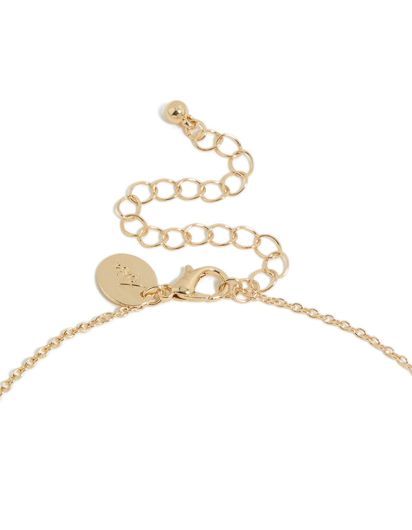 Crafted with attention to detail, this kids necklace features animal bear pendant in gold plated metal clasp detail view