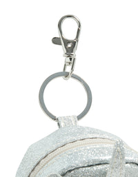 Kids Glitter PU Leather Fabric Unicorn Purse Key Chain - link has visual effect only