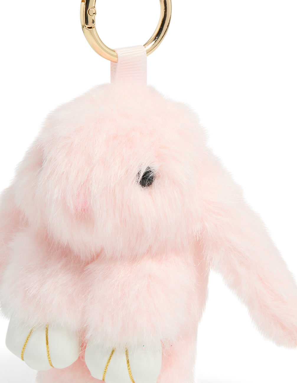 Kids Pink Polyester Mini Bunny Key Chain