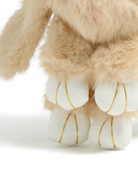 Kids Brown Polyester Bunny With  Small Bow Key Chain - link has visual effect only